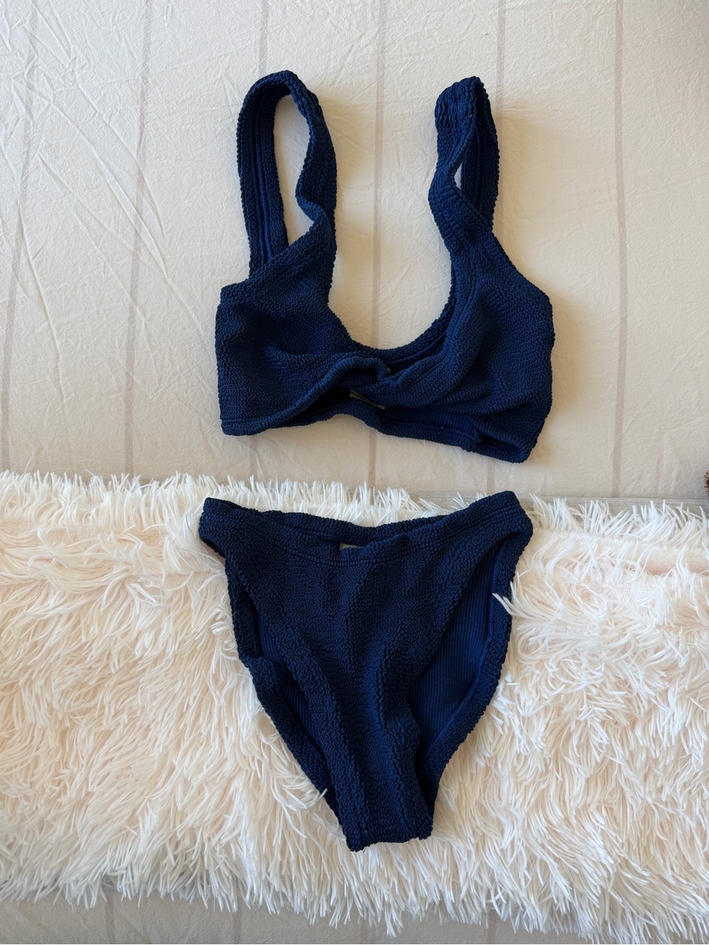 Hunza G Twisted Front Bikini Set